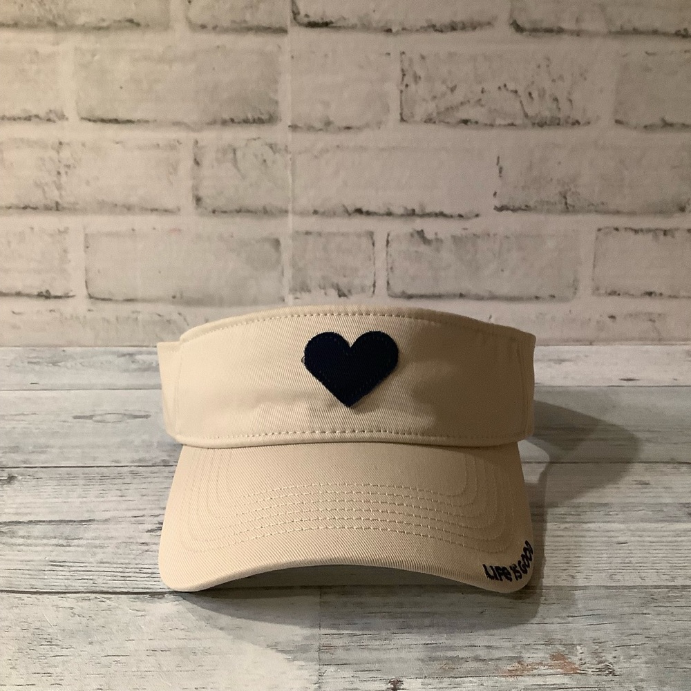 Women’s Life Is Good Heart Visor Hat